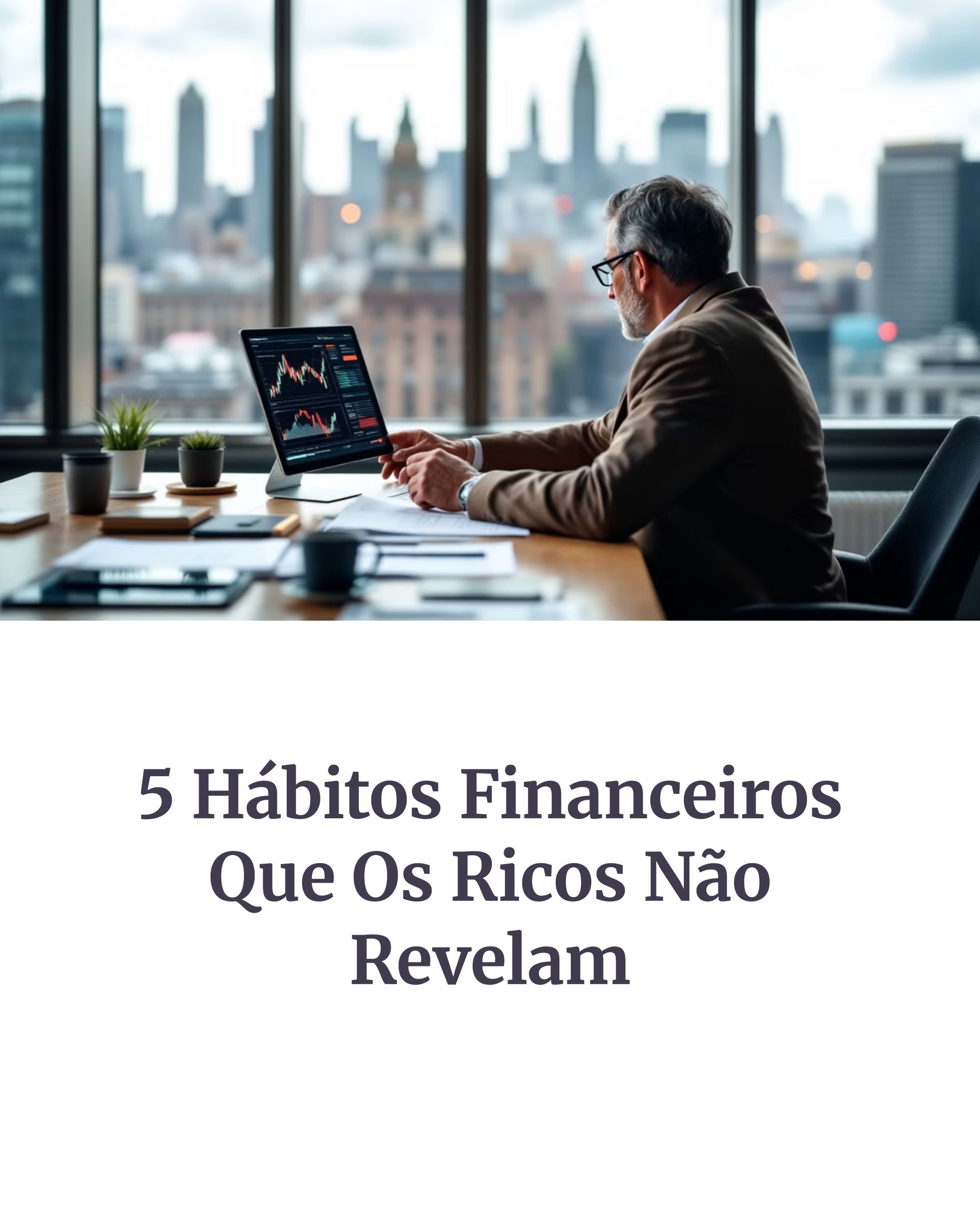 Homem analisando gráficos financeiros