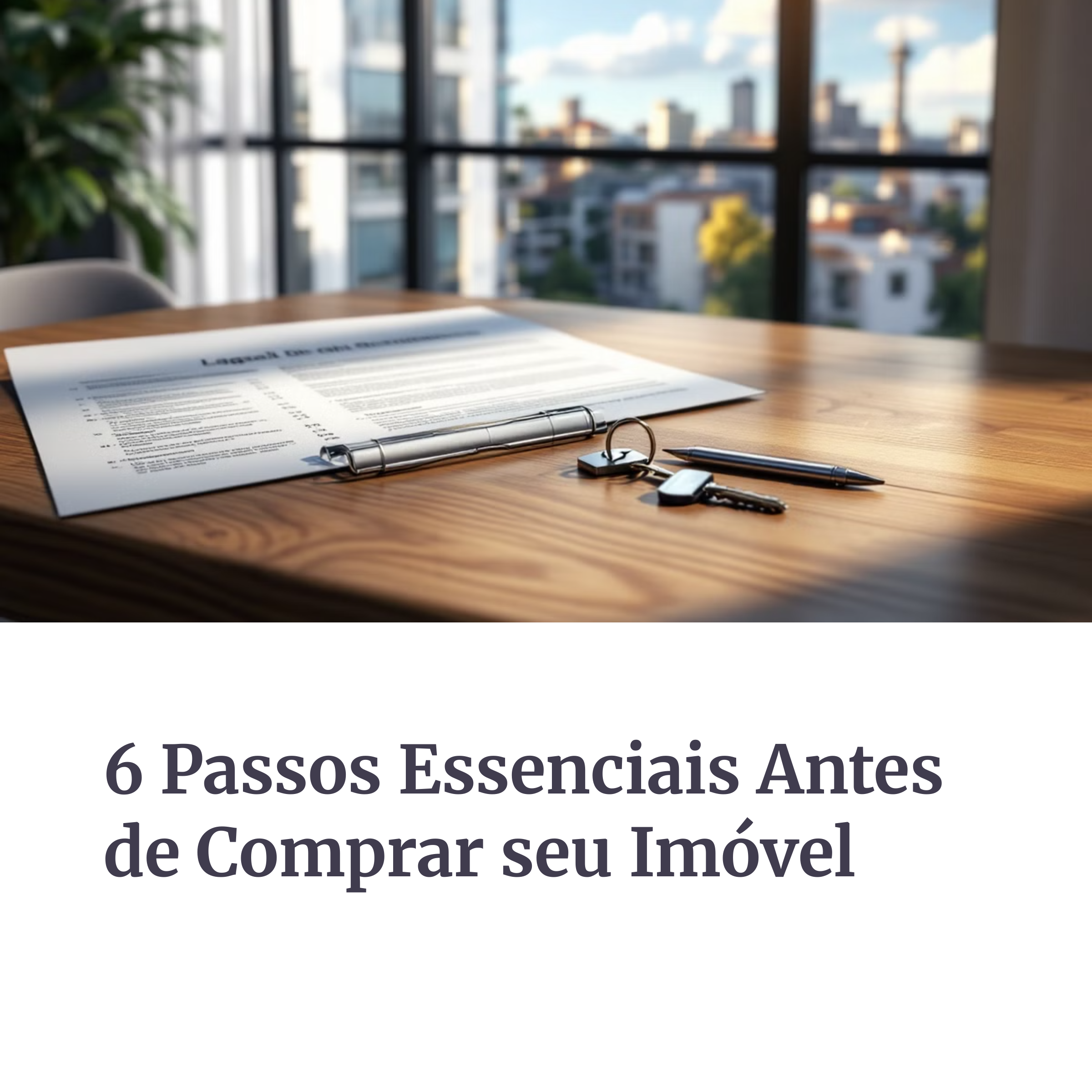 Contrato de imóvel sobre mesa com chaves