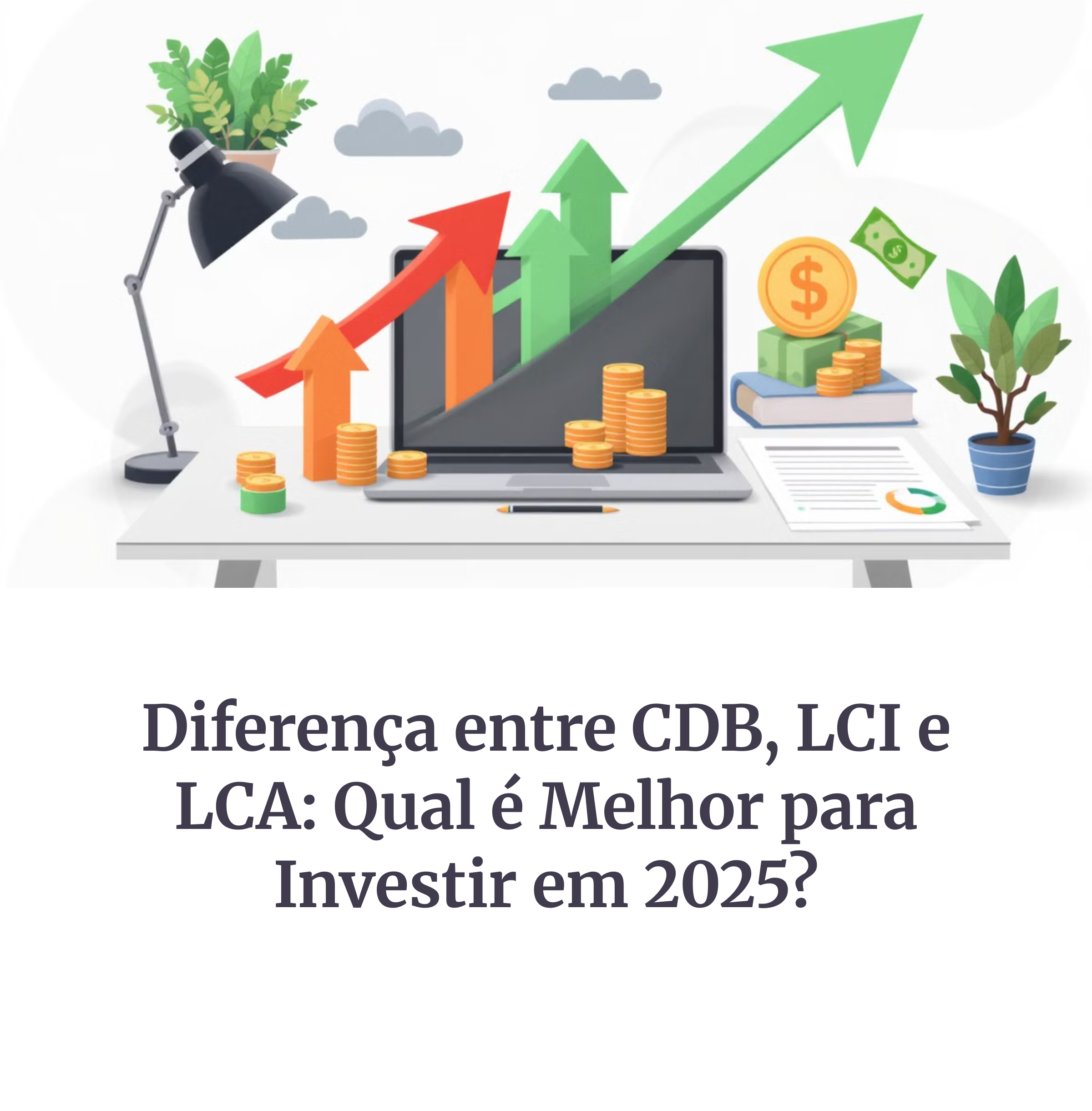 Gráfico de crescimento de CDB, LCI e LCA