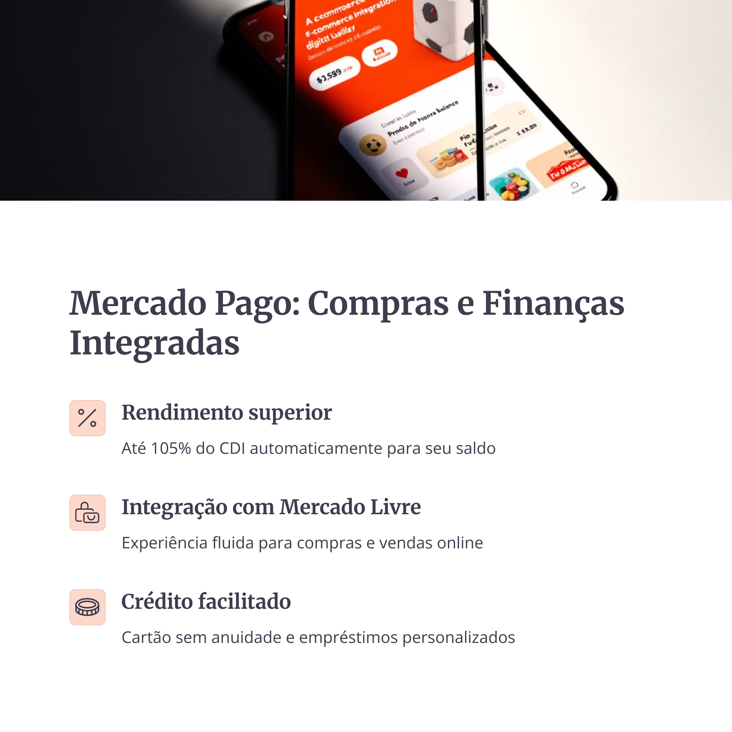 Aplicativo Mercado Pago em exibição