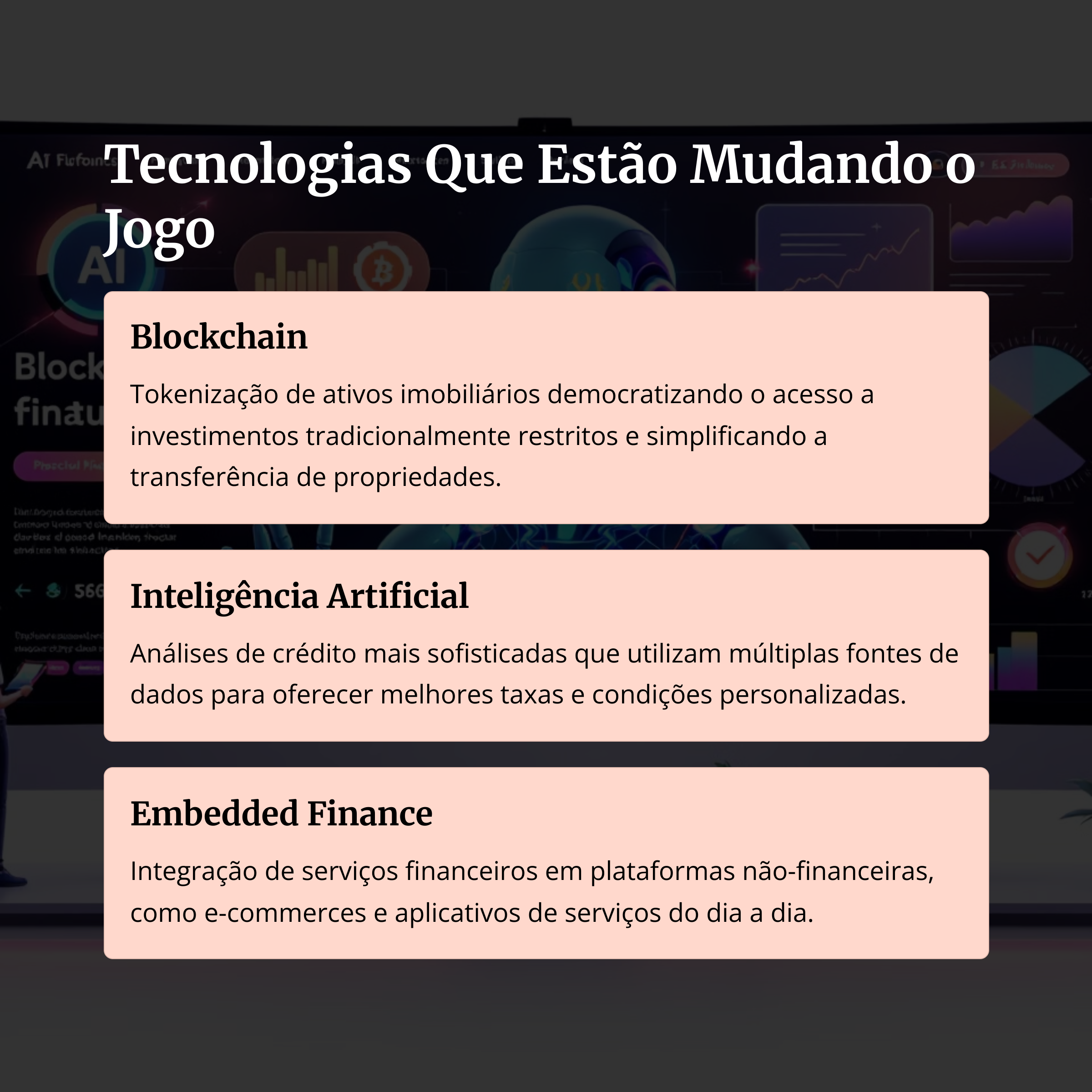 Infográfico sobre crescimento e consolidação das fintechs no Brasil