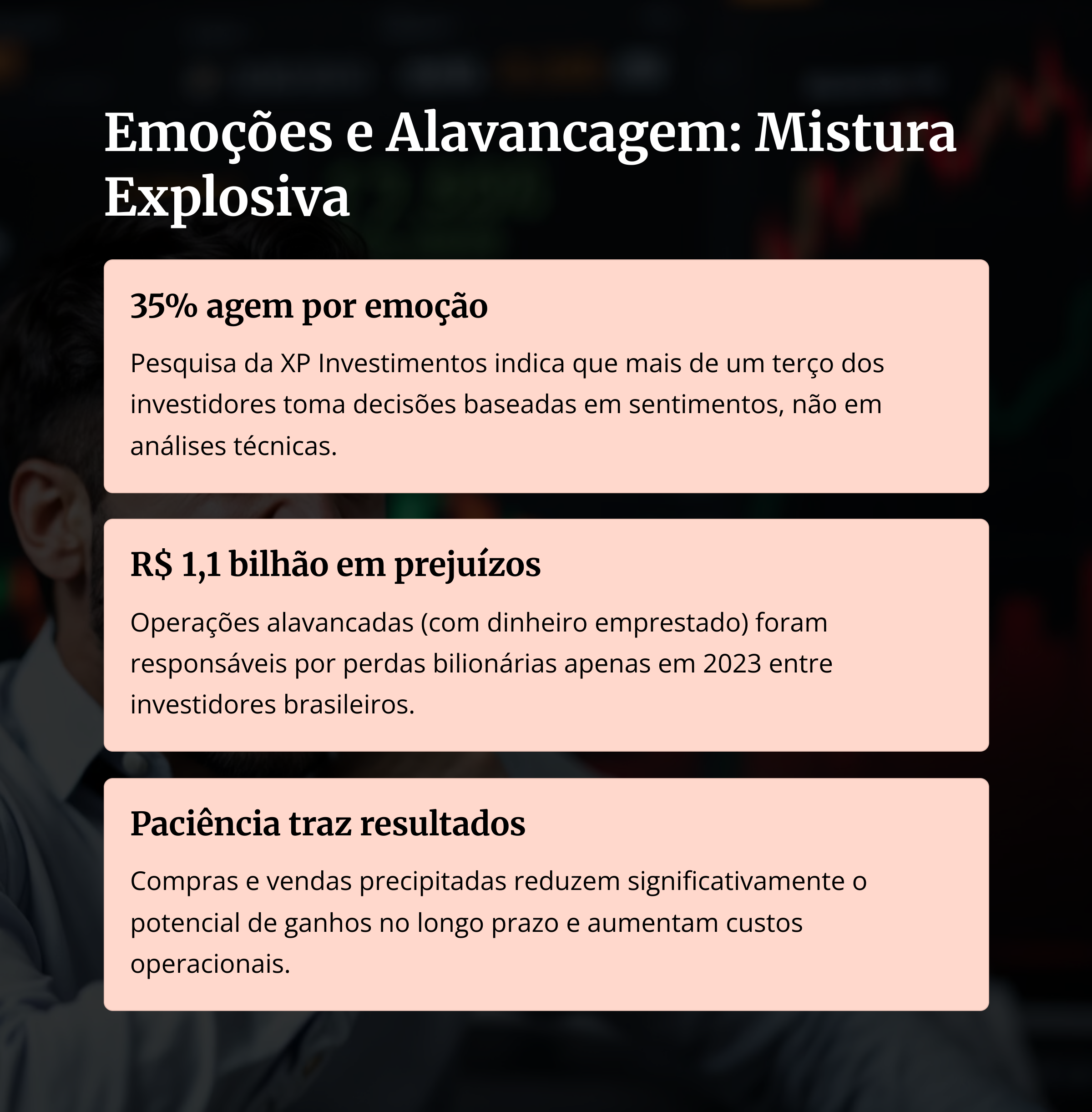 Emoções e Alavancagem Mistura Explosiva