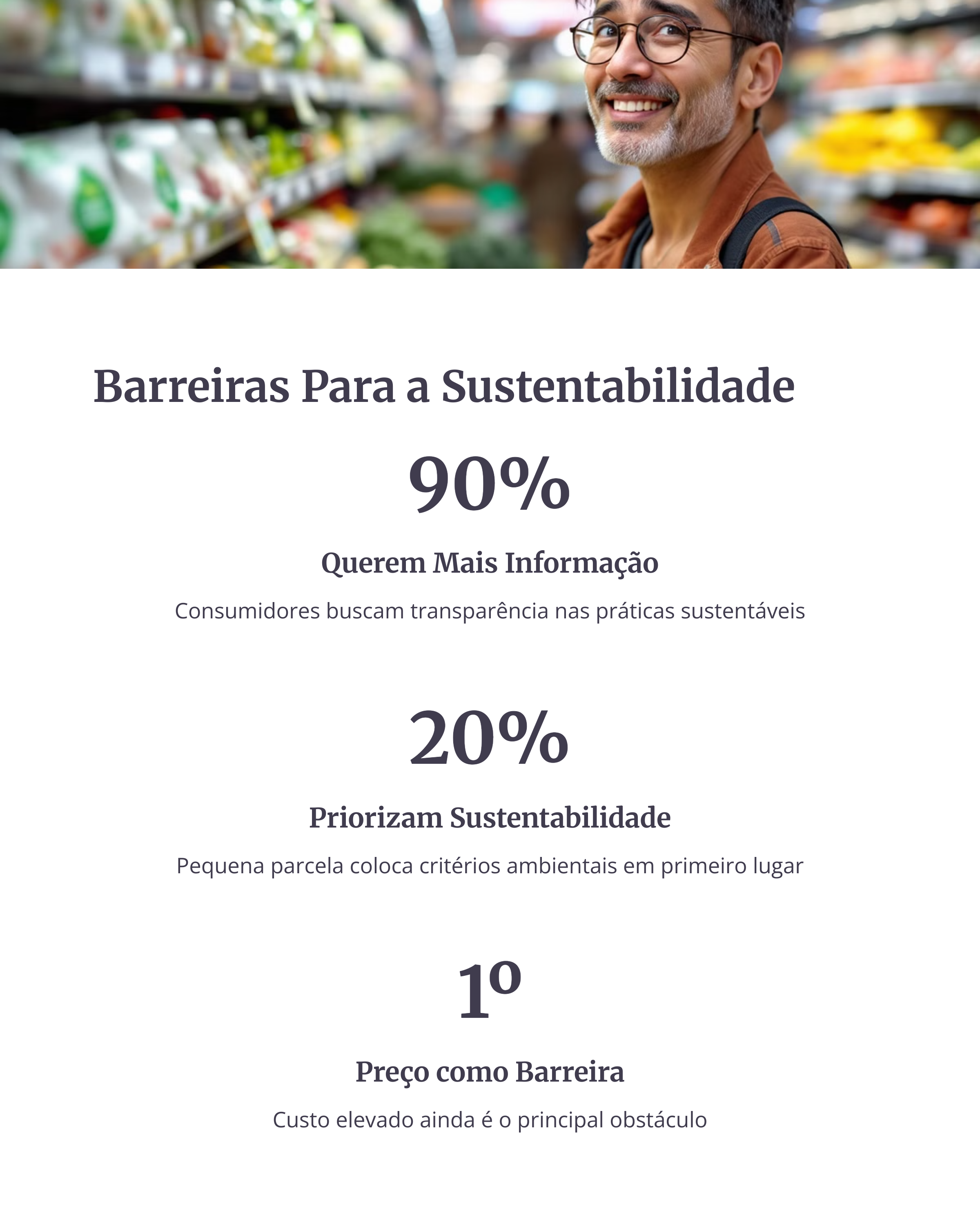 Homem sorridente em supermercado