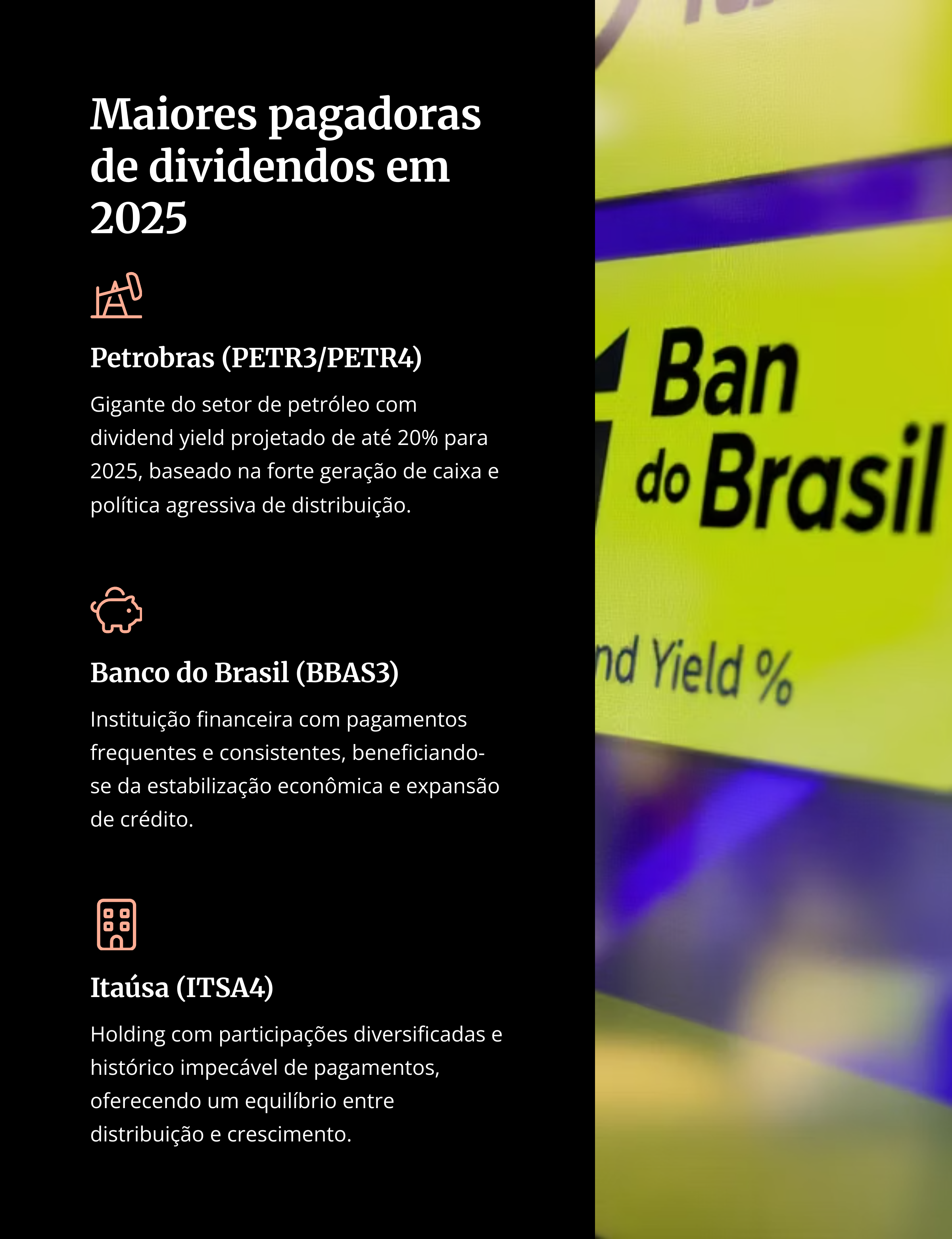 Empresas líderes em pagamento de dividendos em destaque