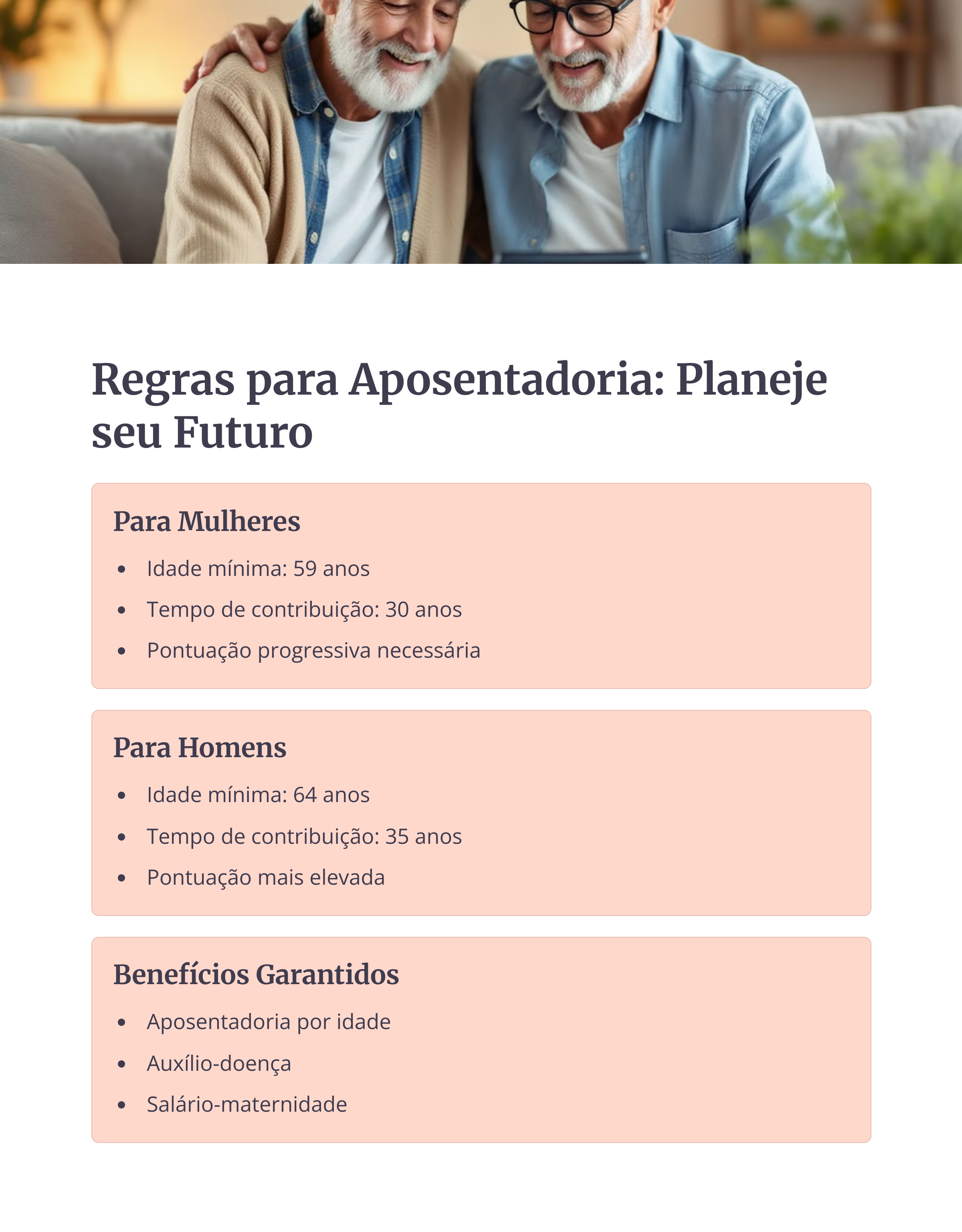 Casal de aposentados planejando futuro financeiro com sorriso no rosto