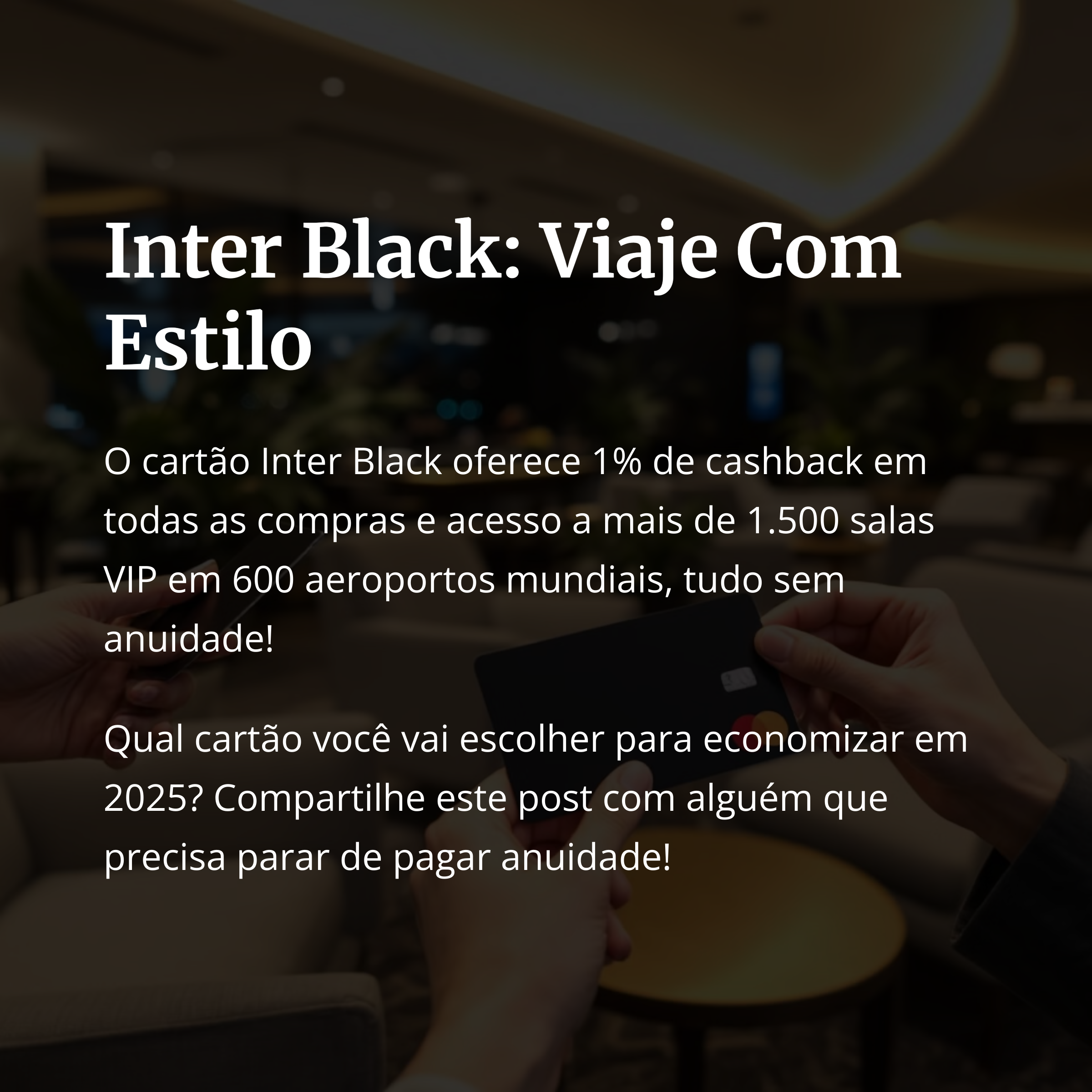 Cartão Inter Black VIP