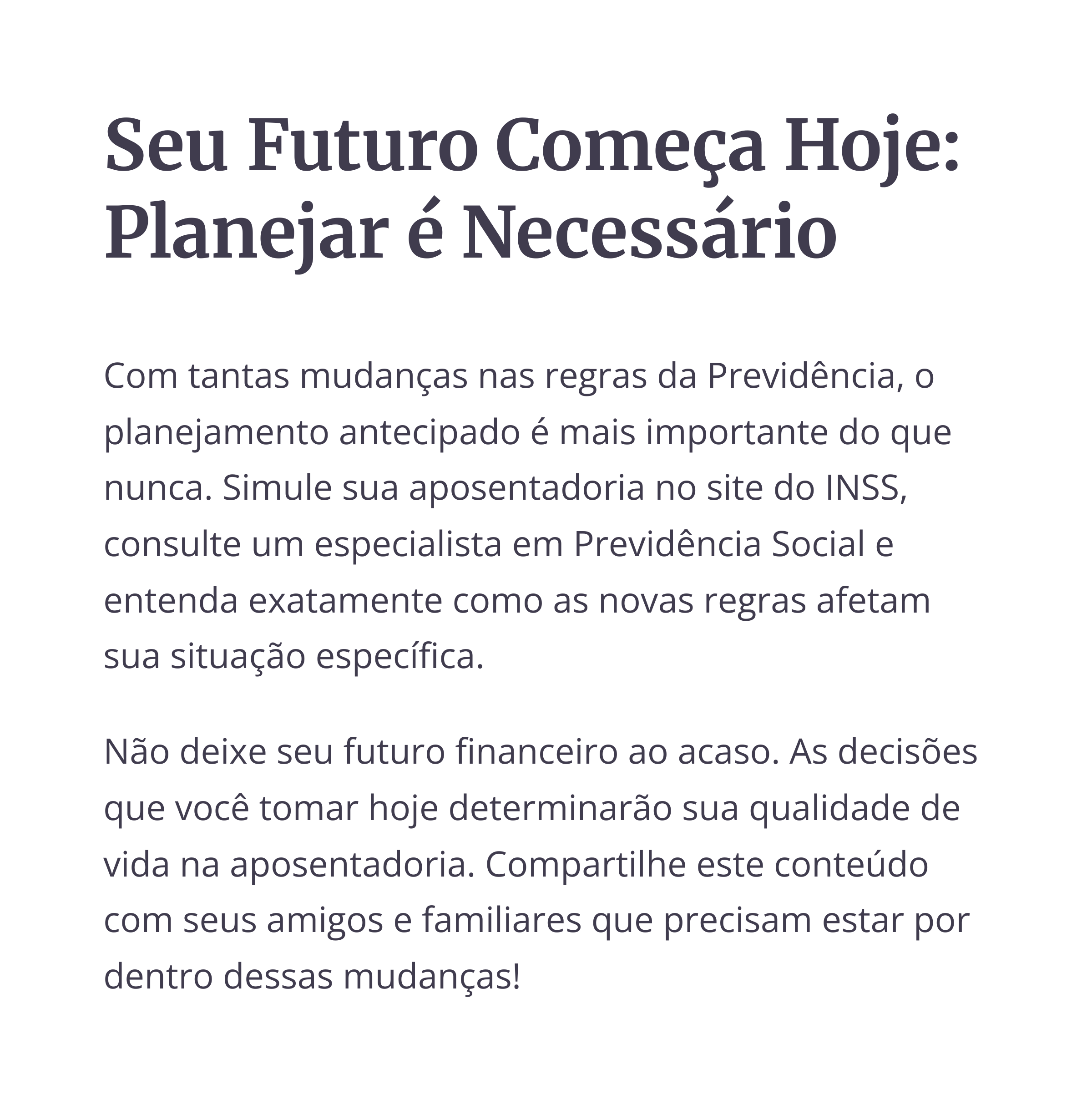 Planejamento da aposentadoria com destaque para o ano de 2025